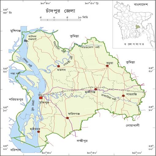 Map of Chandpur District
