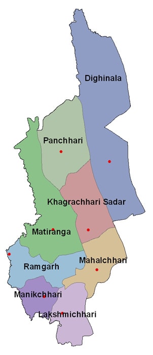 Map of Khagrachhari District