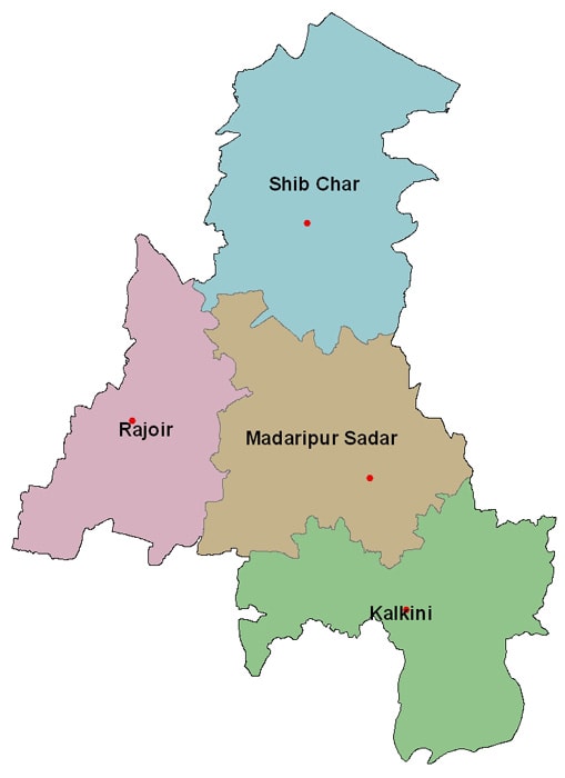 Map of Madaripur District