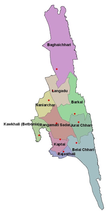 Map of Rangamati District