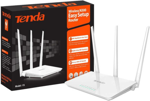 Tenda F3 WiFi Router 300 Mbps Easy Setup High Wireless Range