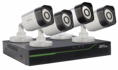 CCTV Package 4-CH ZKTeco DVR 4-Pcs Camera