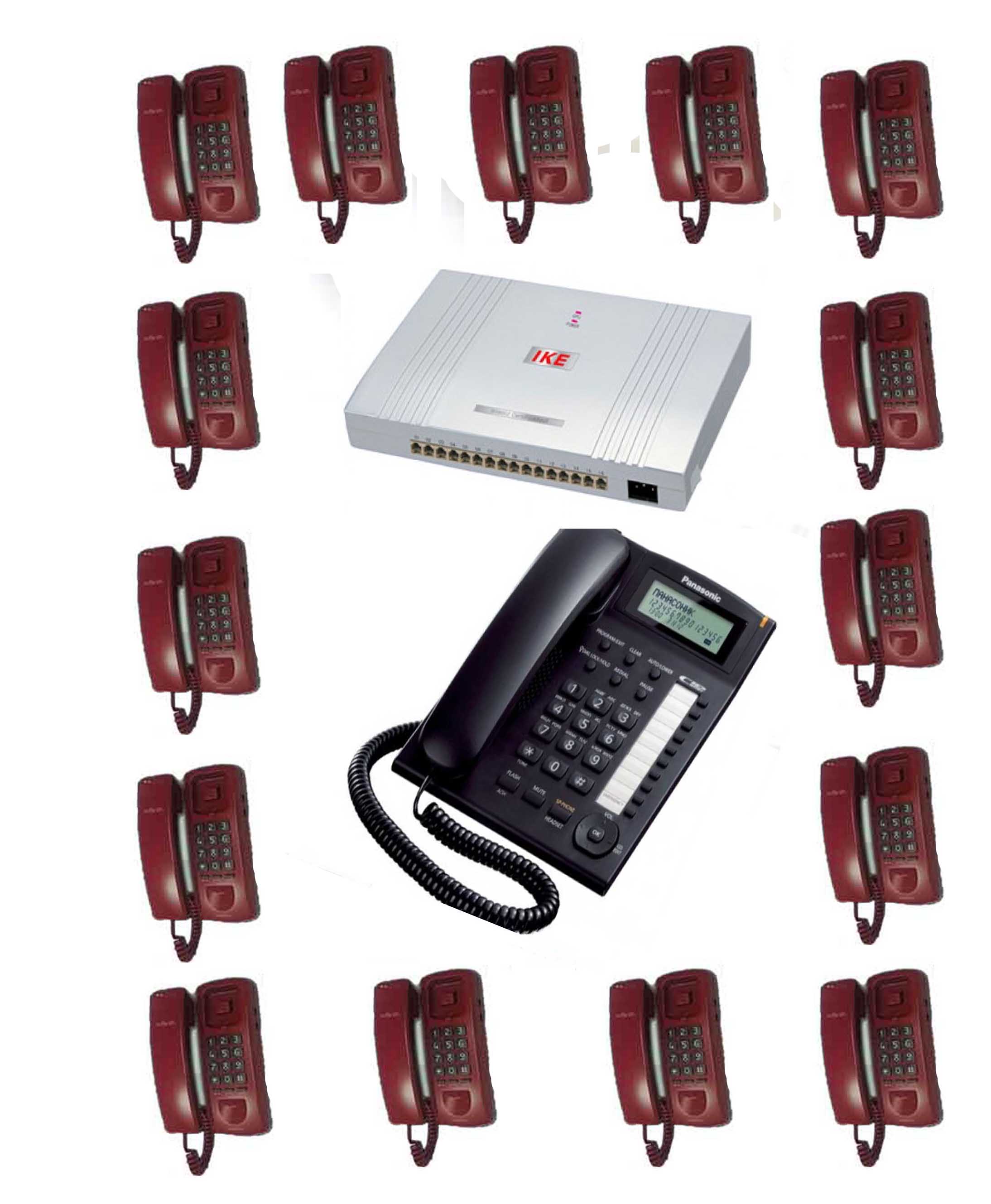 Intercom / Pabx System 16 Line 16 Telephone Set Full Package