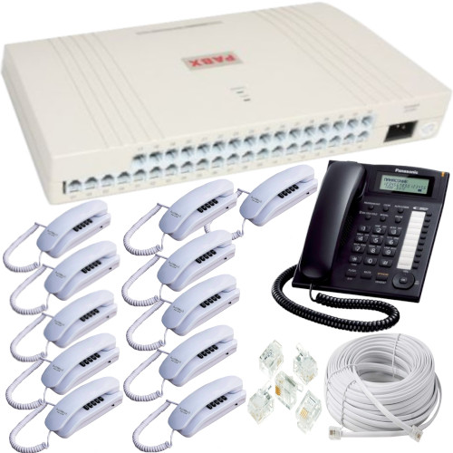 IKE PABX System 12-Line & 12 Telephone Set Package