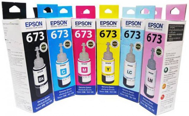 Epson 673 Original 6 Pcs Set Printer Ink Bottle Refill