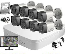CCTV Package 8CH DVR 8 PCS Camera 1TB HDD 18.5" Monitor