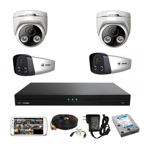 CCTV Package Jovision 4CH NVR 4-Pcs IP Camera 500GB HDD