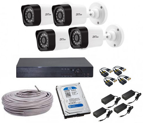 CCTV Package Dahua 4CH DVR 4 PCS Camera 500GB HDD